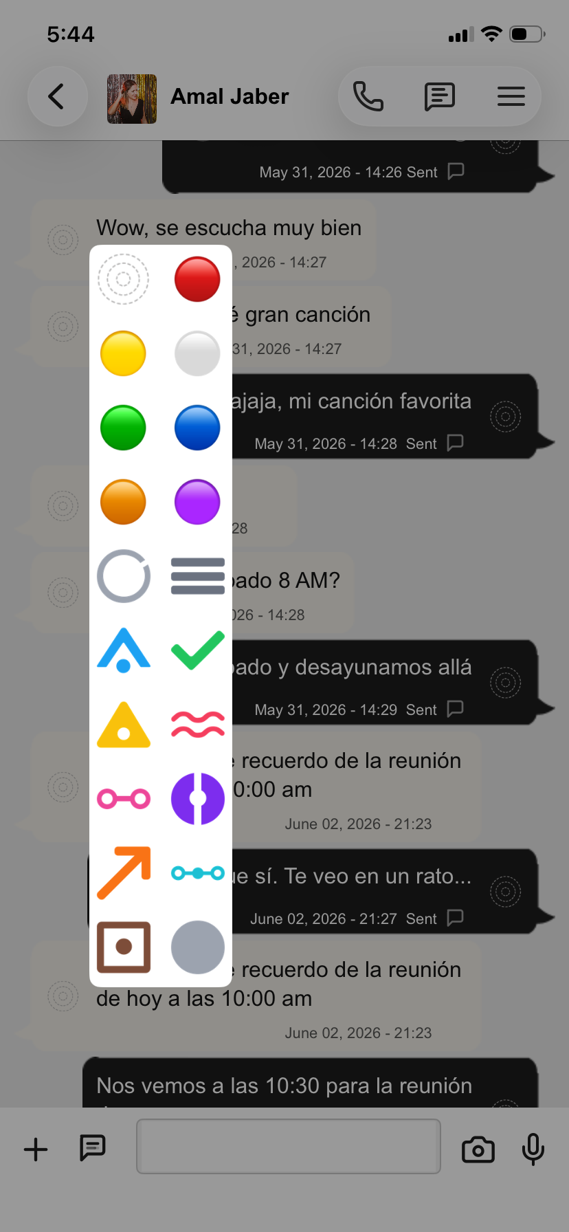 Símbolos y colores de destacado